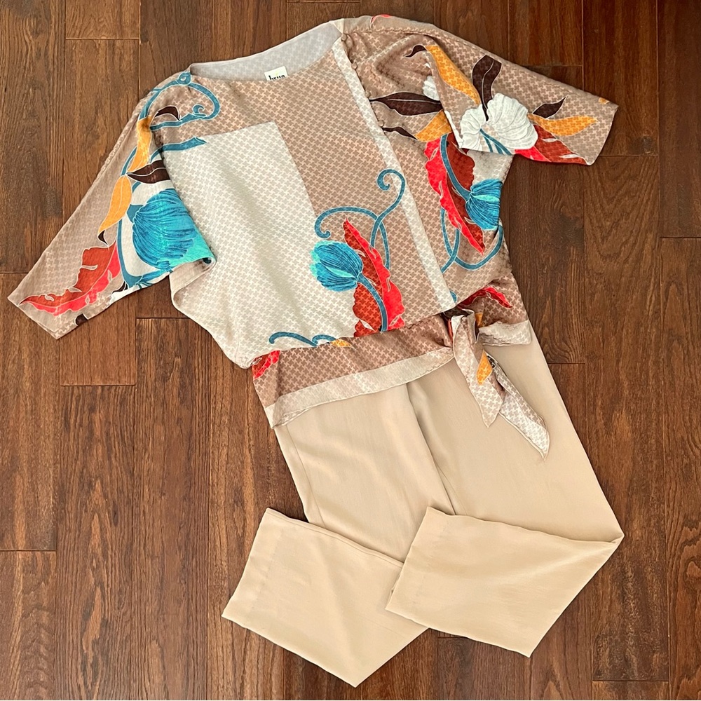 Vintage Brijo Top & Pants Outfit Resortwear Chic